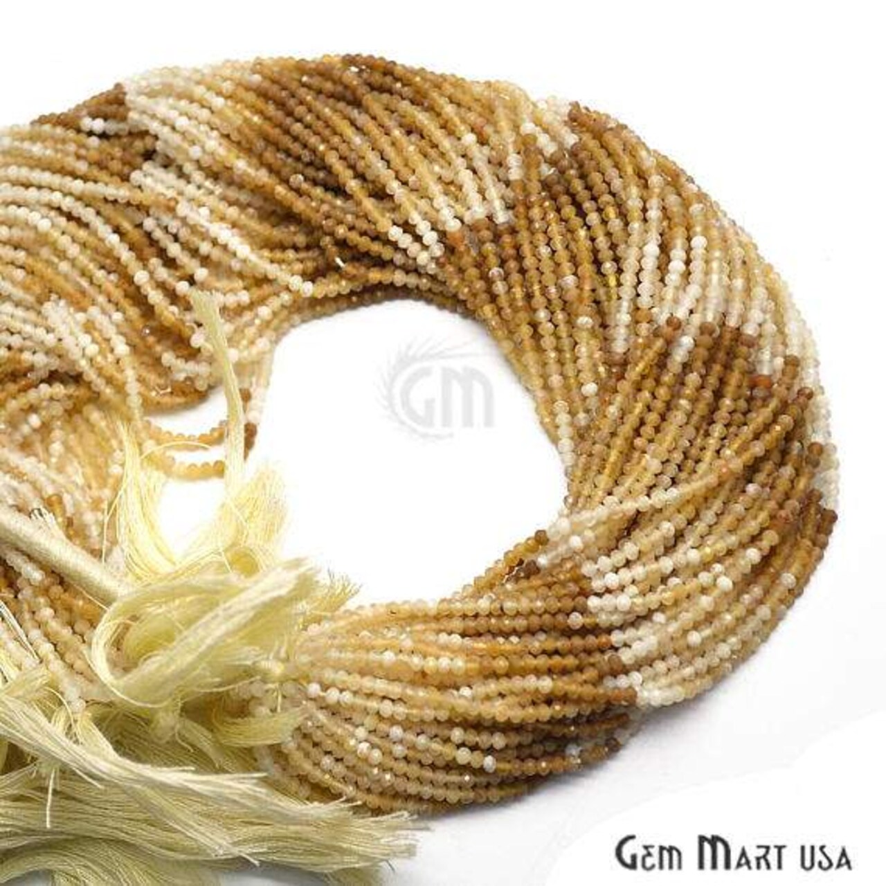 Rondelle Beads, Handcrafted 12-13 Inch Bead Strands, 2-2.5mm, Faceted Gemstones, Natural Strung, DIY Jewelry Making Bead Supply (70000)